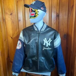 MLB XL Vintage Bomber Jacket Navy Black Oversized